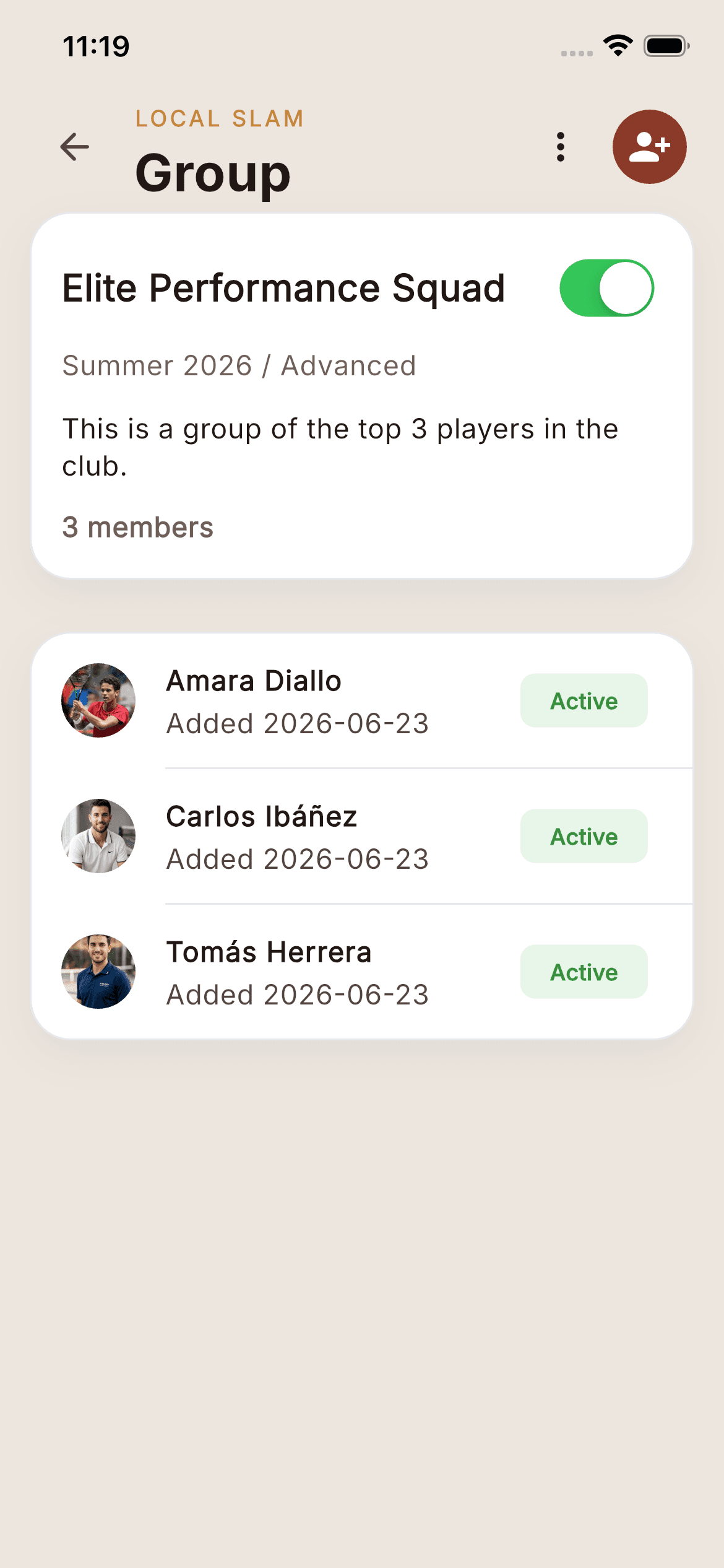 Local Slam — Group Details