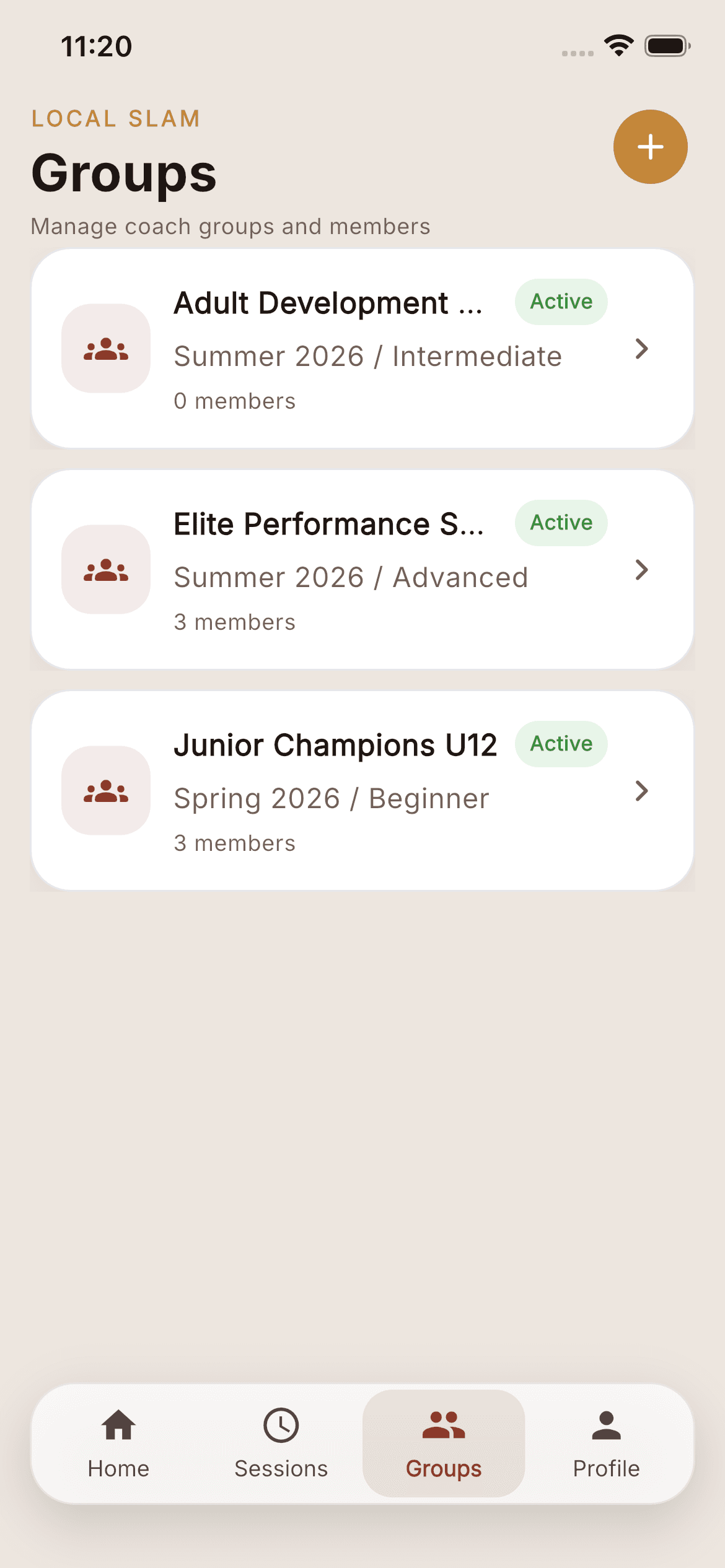 Local Slam — Group Management